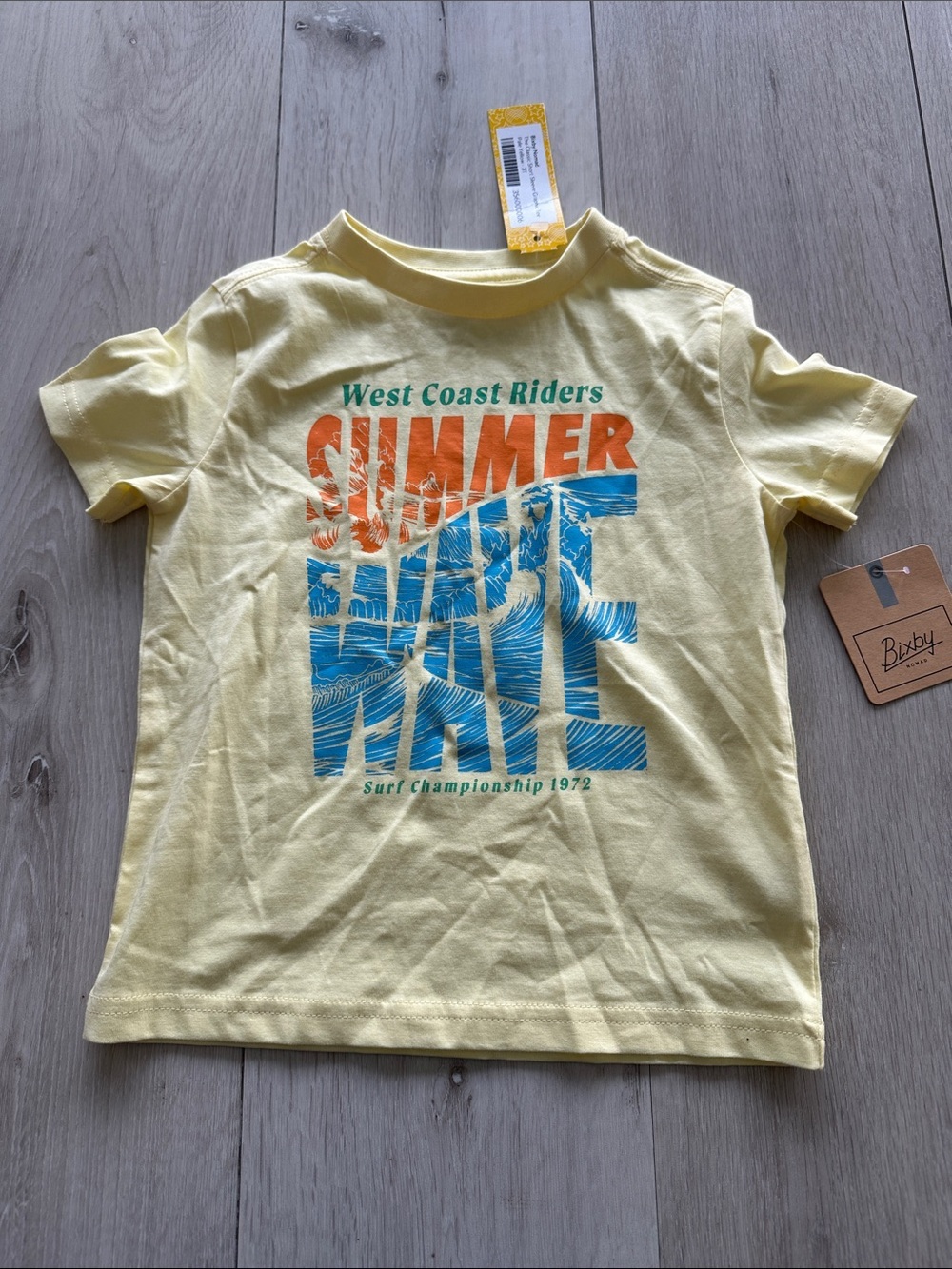 Bixby Nomad The Classic SS Graphic Tee Summer Wave Yellow 3T NWT STITCH FIX